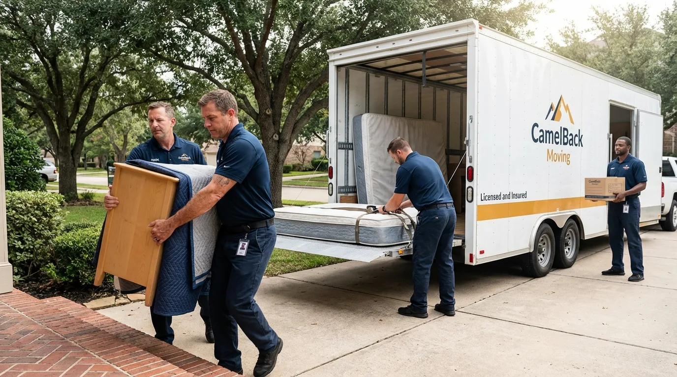 Crew loading residential truck for cross-state move from Butte, MT